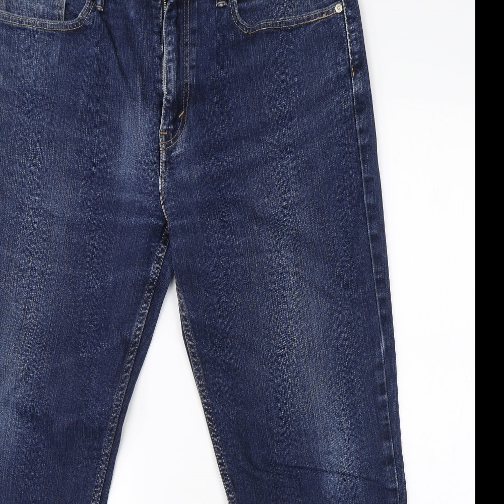 Levis Mens Blue  Denim Straight Jeans Size 36 L30 in