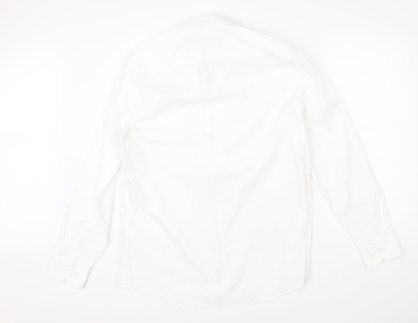 TU Mens White    Dress Shirt Size 16