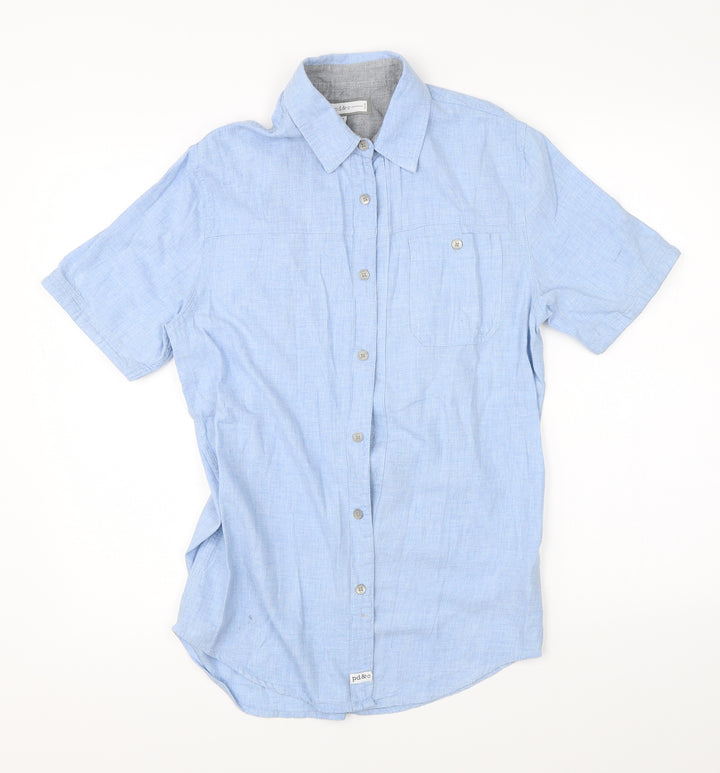 PD & C Mens Blue    Button-Up Size S