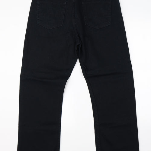 M&S Womens Blue  Denim Straight Jeans Size 36 L29 in
