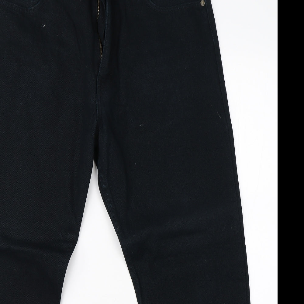 M&S Womens Blue  Denim Straight Jeans Size 36 L29 in