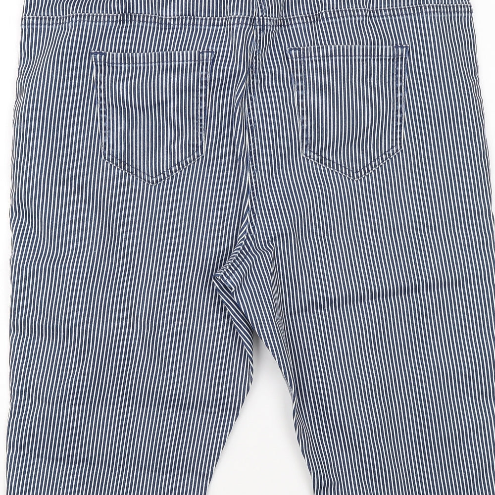 George Womens Blue Striped  Chino Shorts Size 18