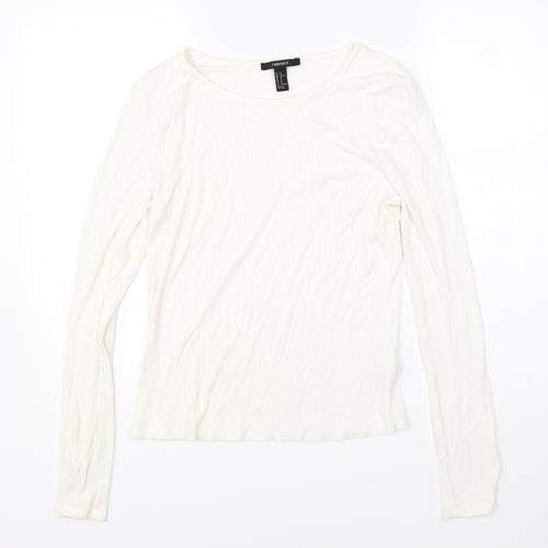 FOREVER 21 Womens White   Pullover Jumper Size XL