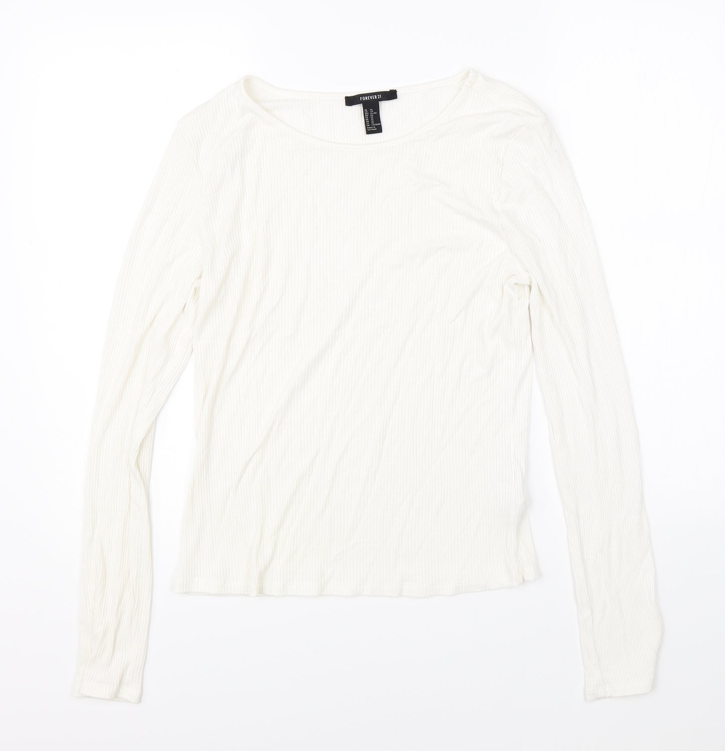 FOREVER 21 Womens White   Pullover Jumper Size XL