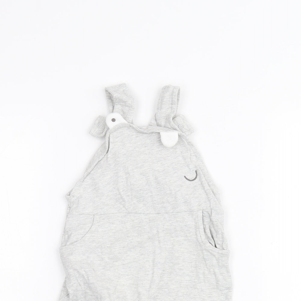 Mothercare Baby Grey   Dungaree One-Piece Size 3-6 Months
