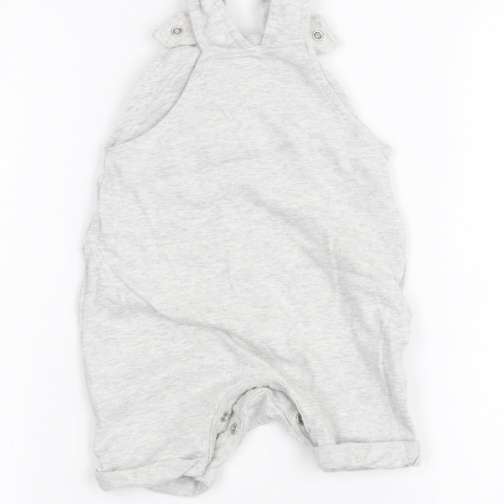 Mothercare Baby Grey   Dungaree One-Piece Size 3-6 Months