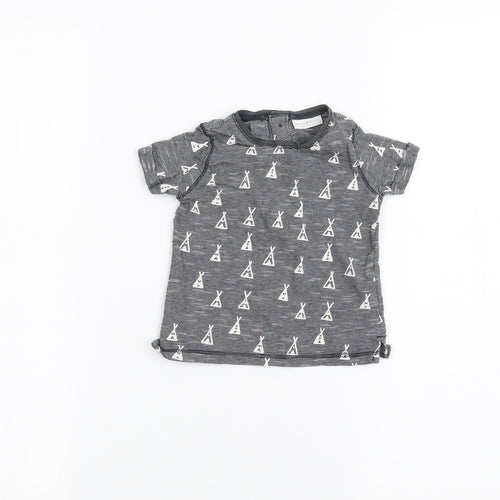 NEXT Baby Black Striped  Basic T-Shirt Size 3-6 Months