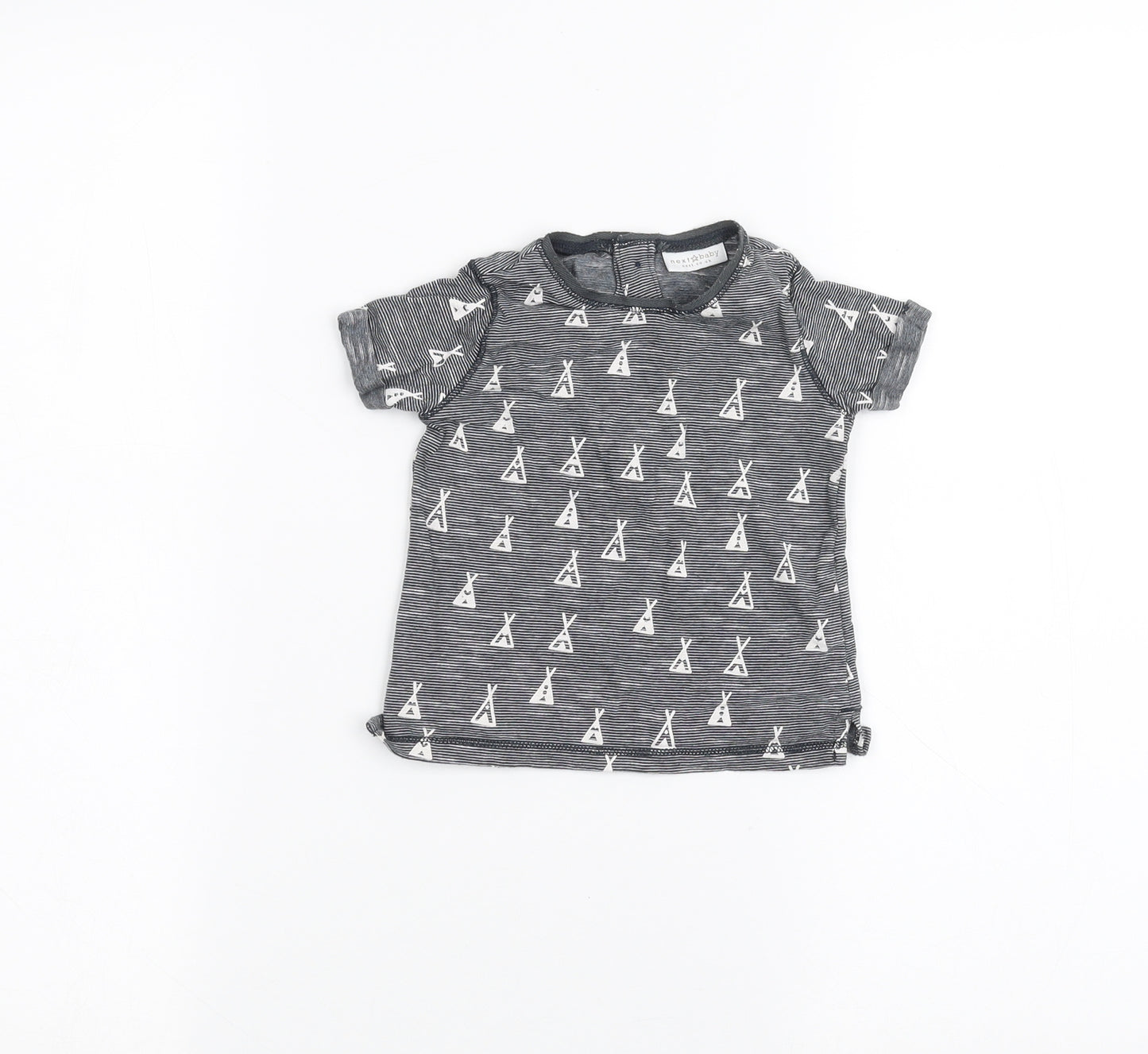 NEXT Baby Black Striped  Basic T-Shirt Size 3-6 Months