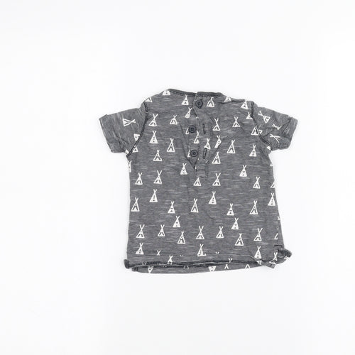 NEXT Baby Black Striped  Basic T-Shirt Size 3-6 Months
