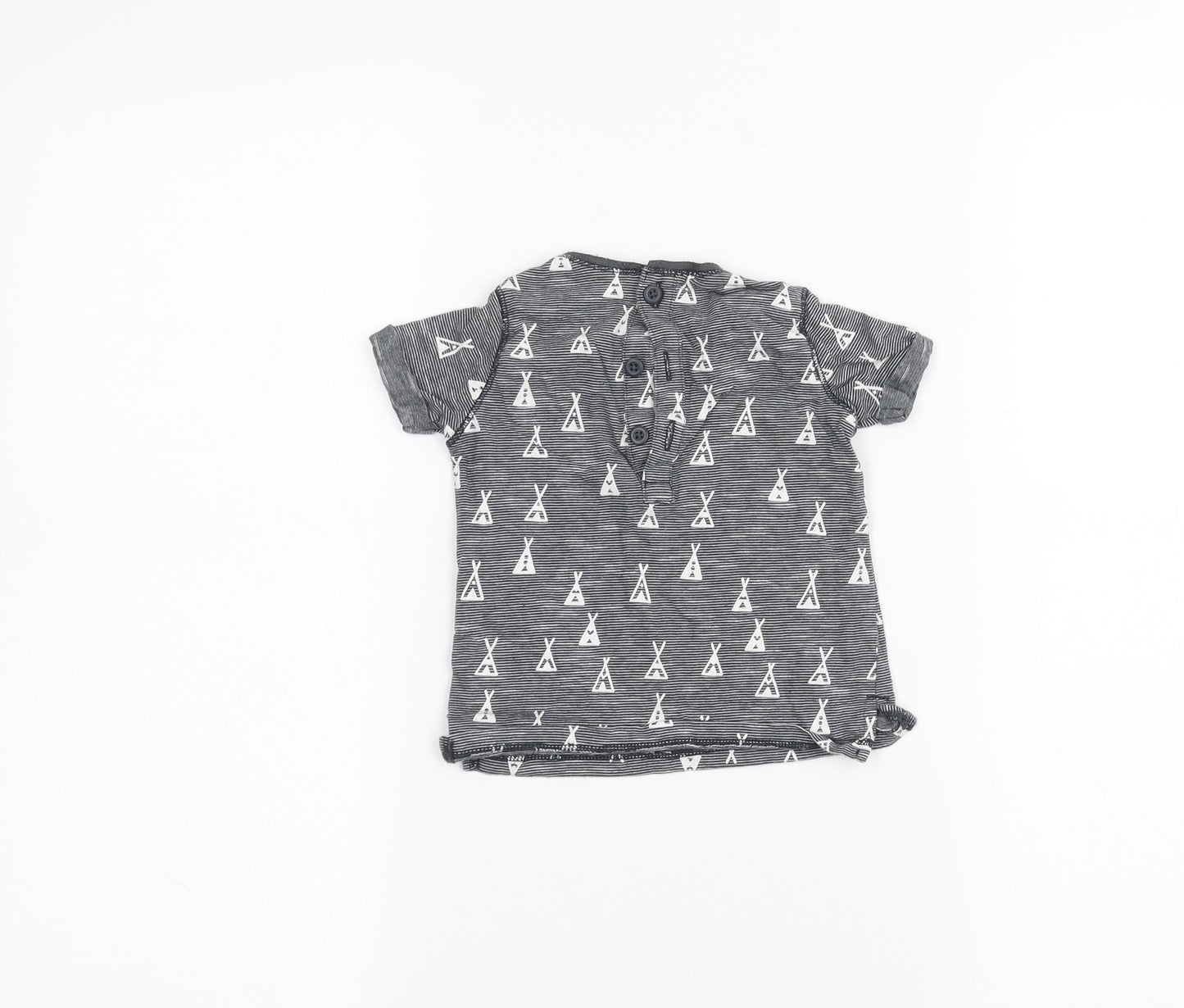 NEXT Baby Black Striped  Basic T-Shirt Size 3-6 Months