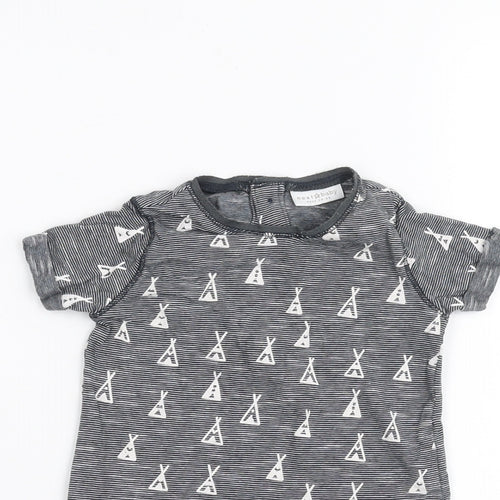 NEXT Baby Black Striped  Basic T-Shirt Size 3-6 Months