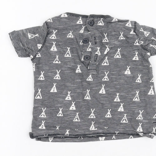 NEXT Baby Black Striped  Basic T-Shirt Size 3-6 Months