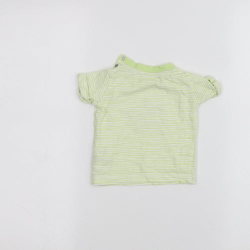 Mothercare Baby Green Striped  Basic T-Shirt Size 3-6 Months