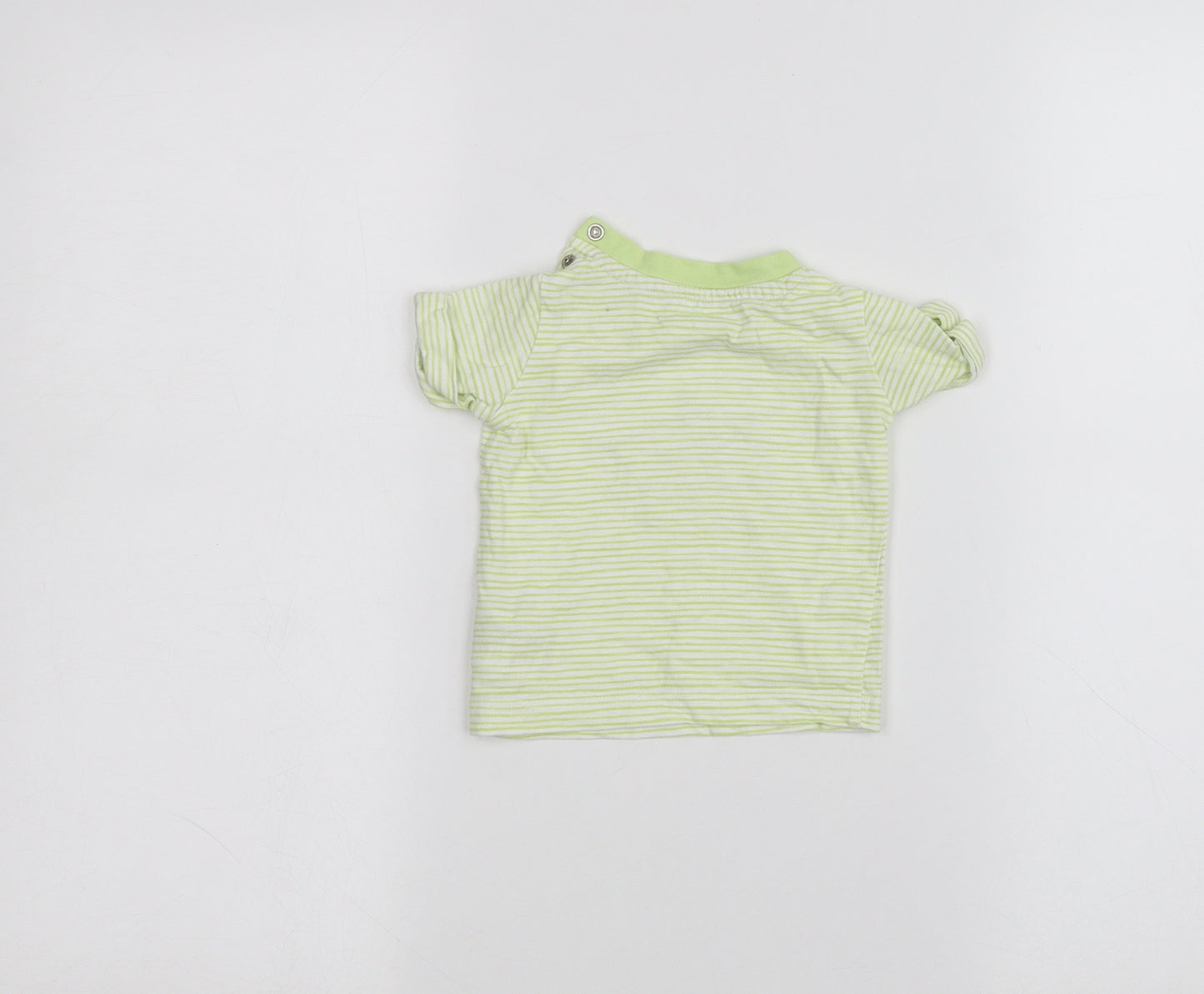 Mothercare Baby Green Striped  Basic T-Shirt Size 3-6 Months