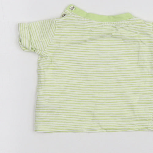 Mothercare Baby Green Striped  Basic T-Shirt Size 3-6 Months