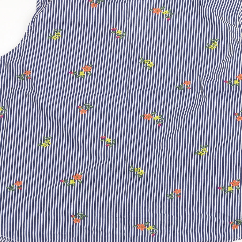 Bonmarché Womens Blue Striped  Basic Button-Up Size 20