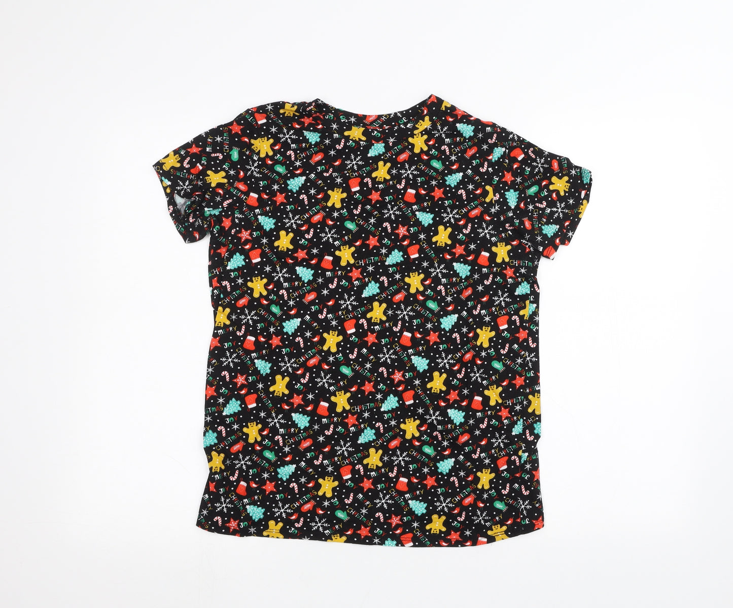 George Womens Black   Basic T-Shirt Size S  - Christmas