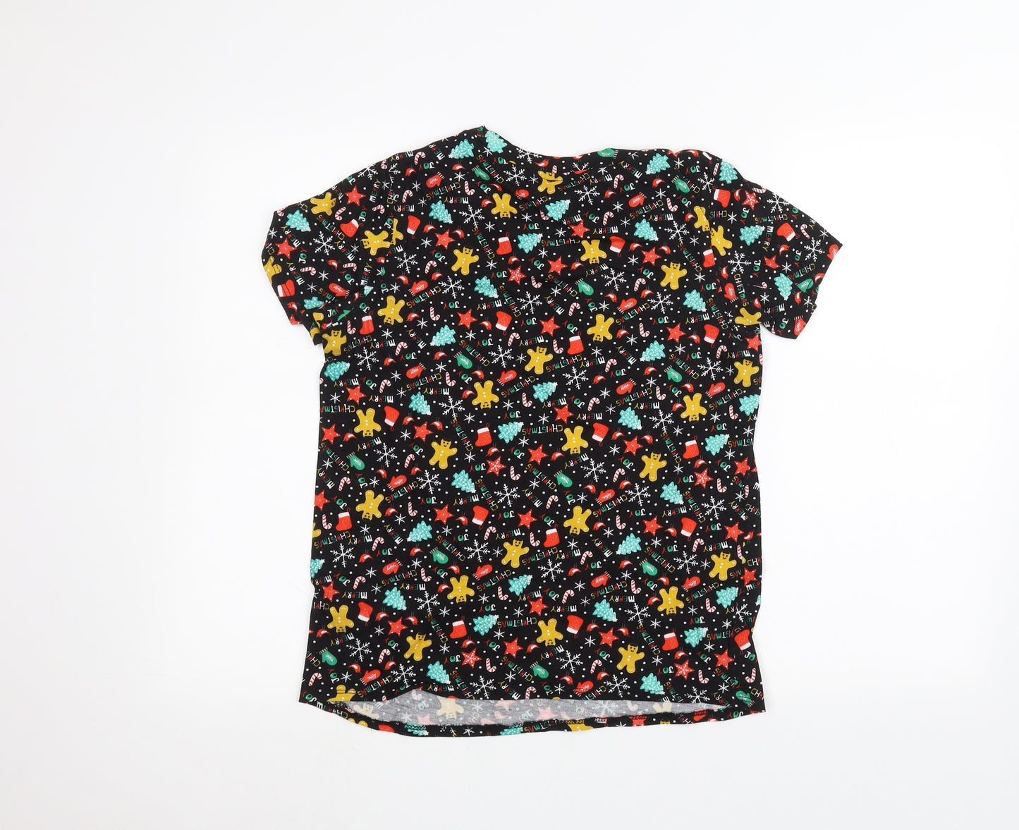 George Womens Black   Basic T-Shirt Size S  - Christmas