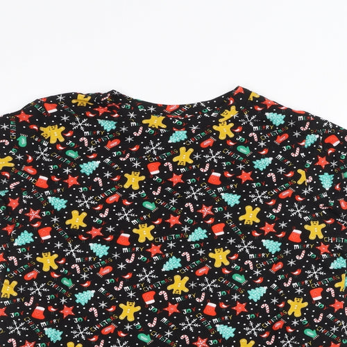 George Womens Black   Basic T-Shirt Size S  - Christmas