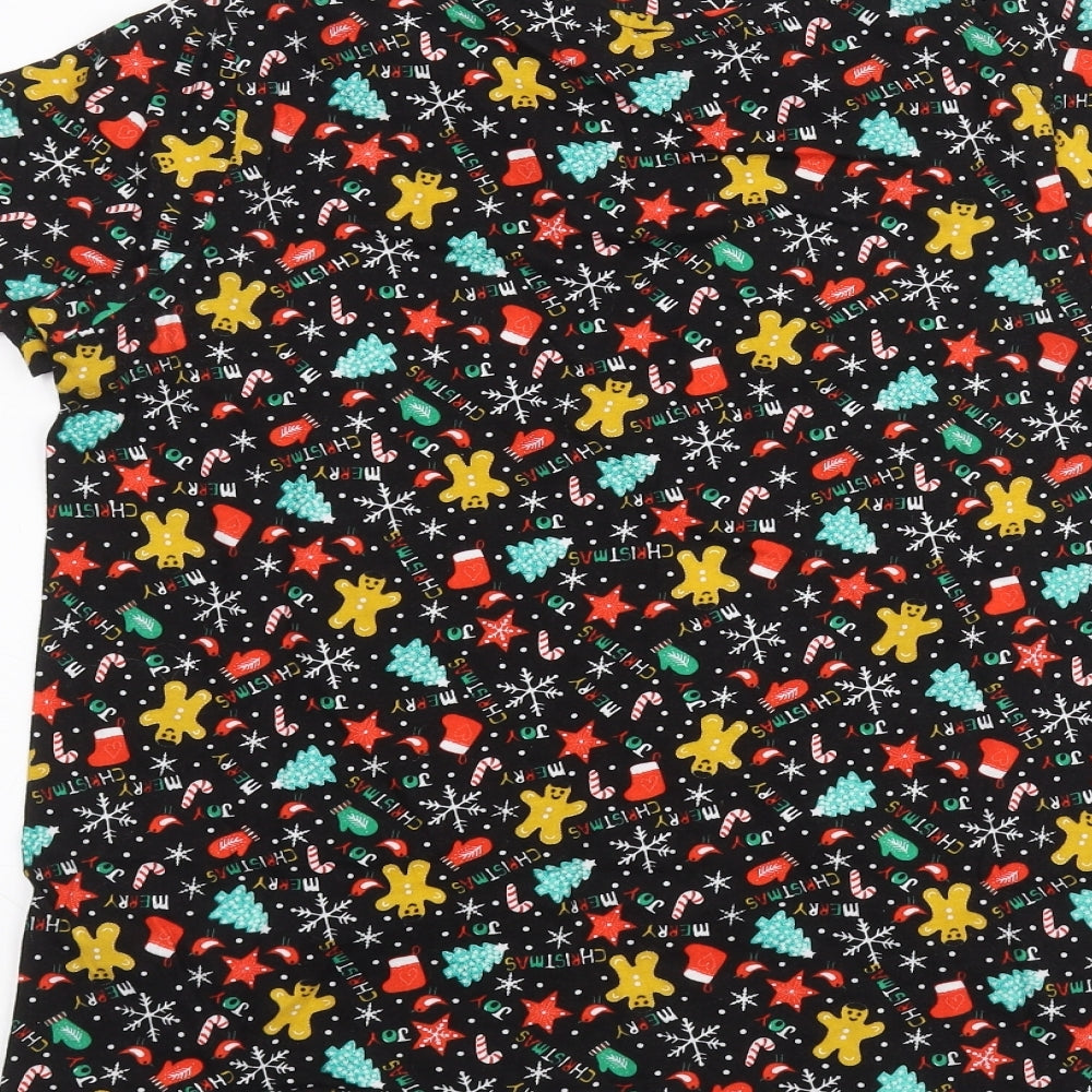 George Womens Black   Basic T-Shirt Size S  - Christmas