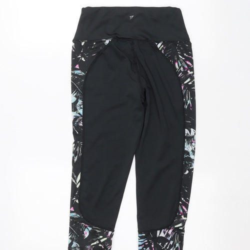 WORKOUT Womens Black   Cropped Leggings Size XS L20 in