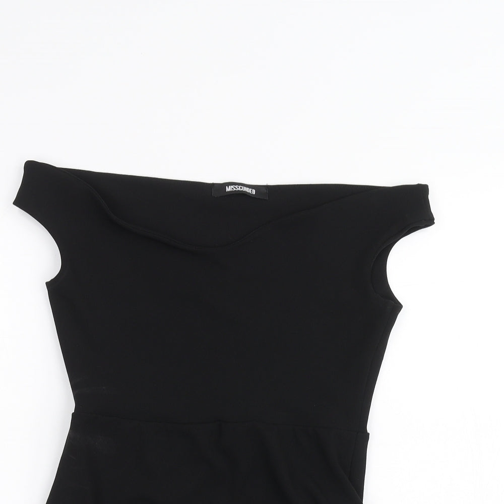 Missguided Womens Black   Bodysuit One-Piece Size 10