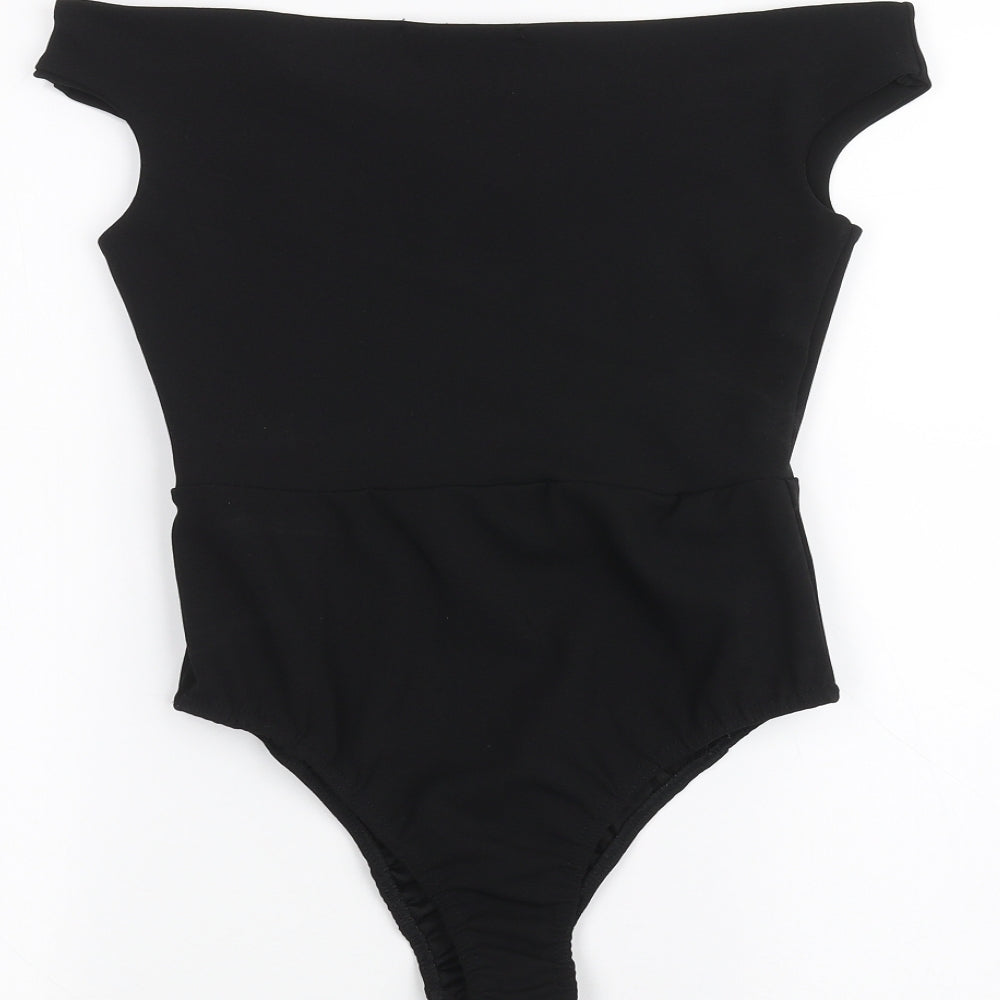 Missguided Womens Black   Bodysuit One-Piece Size 10