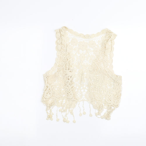 Rock & Revolution Womens White   Cardigan Jumper Size M