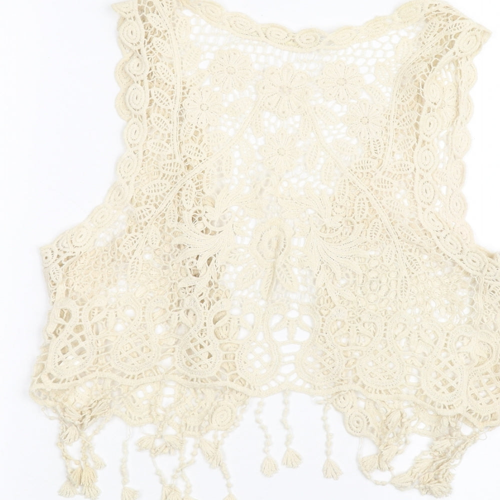 Rock & Revolution Womens White   Cardigan Jumper Size M