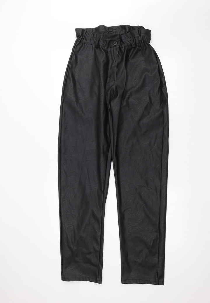 Boohoo Womens Black Trousers Size 10 L30 in