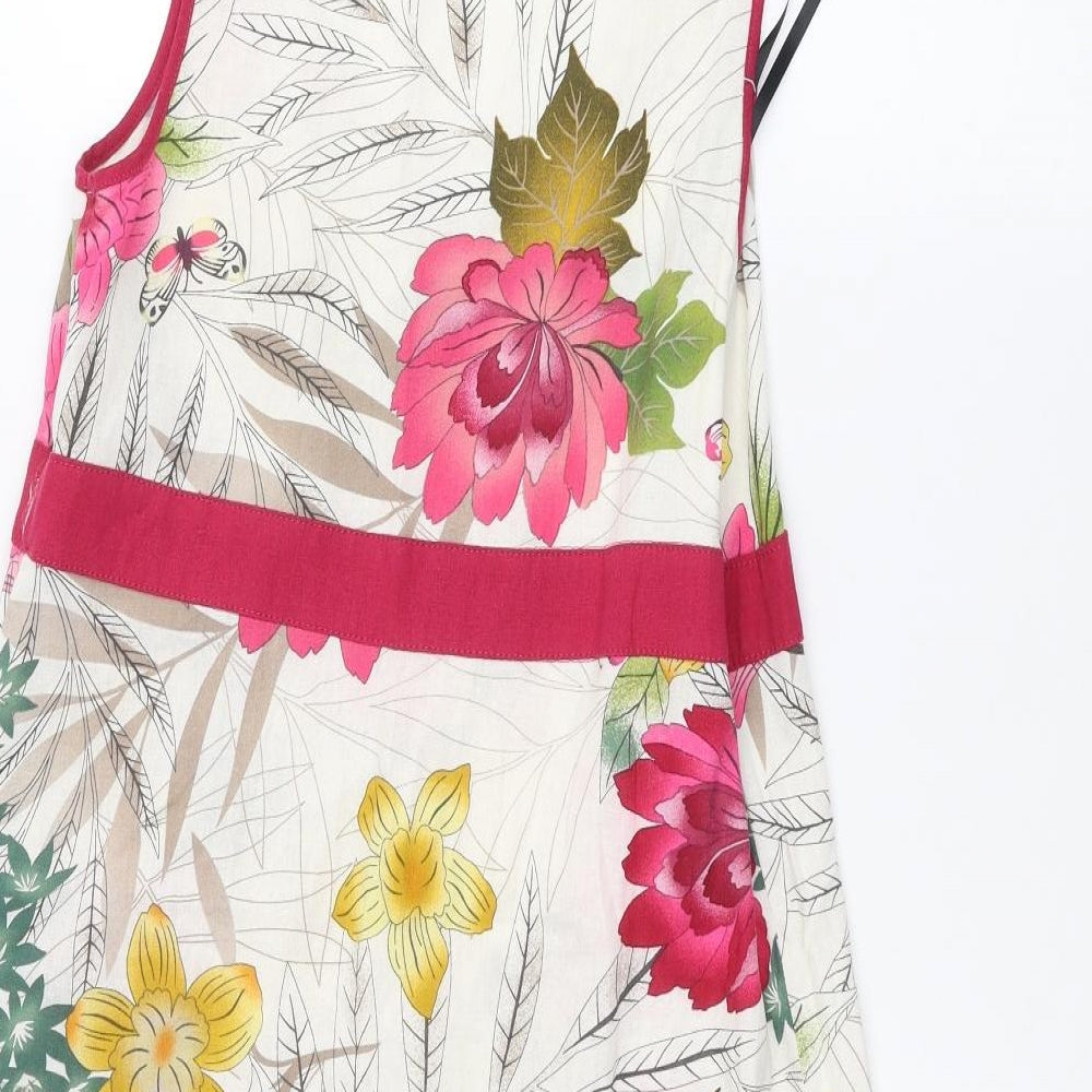 Papaya Womens White Floral  A-Line  Size 12