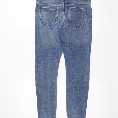 Denim & Co. Girls Blue  Denim Skinny Jeans Size 11-12 Years - ripped details