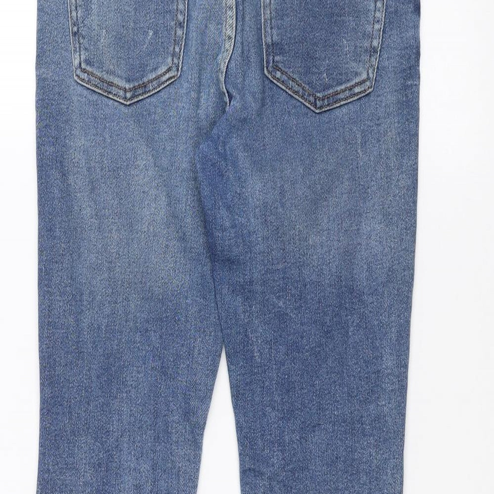 Denim & Co. Girls Blue  Denim Skinny Jeans Size 11-12 Years - ripped details