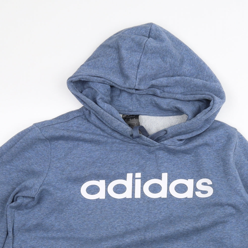 adidas Womens Blue   Pullover Hoodie Size 12