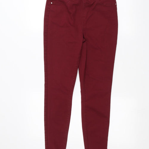 Matalan Womens Red   Skinny Jeans Size 12 L25 in
