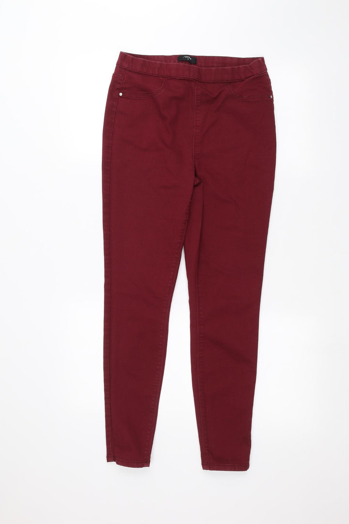 Matalan Womens Red Skinny Jeans Size 12 L25 in