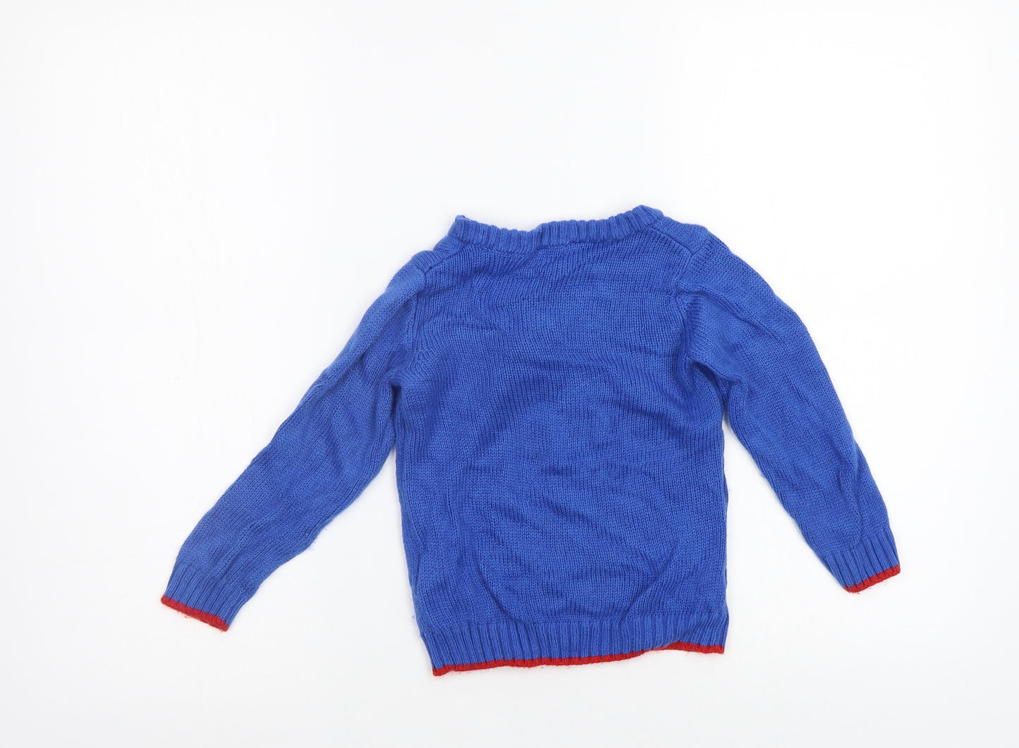 M&Co Boys Blue   Pullover Jumper Size 2 Years  - Penguin Christmas