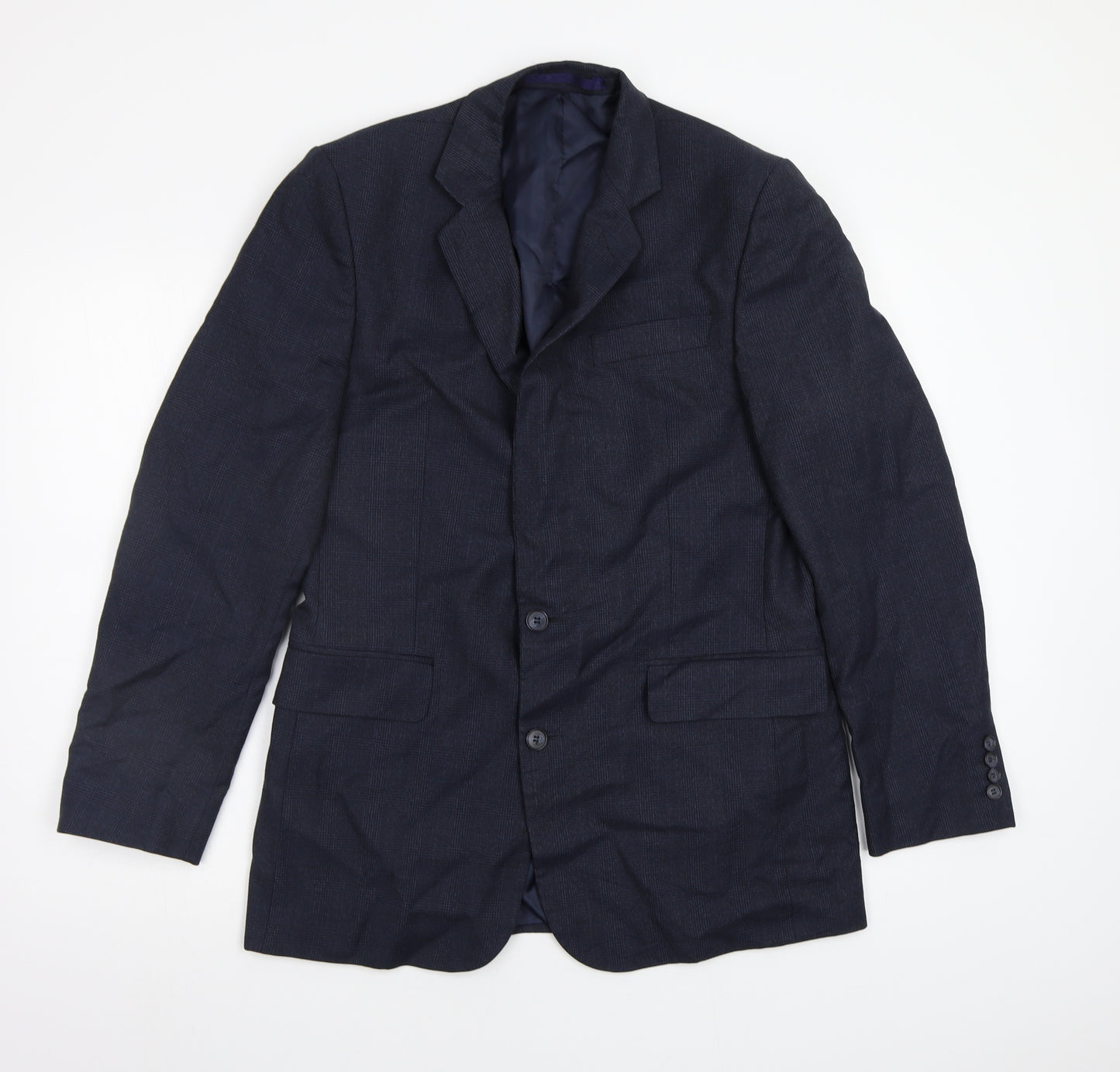 Hammond & Co. Mens Blue Check  Jacket Blazer Size 42