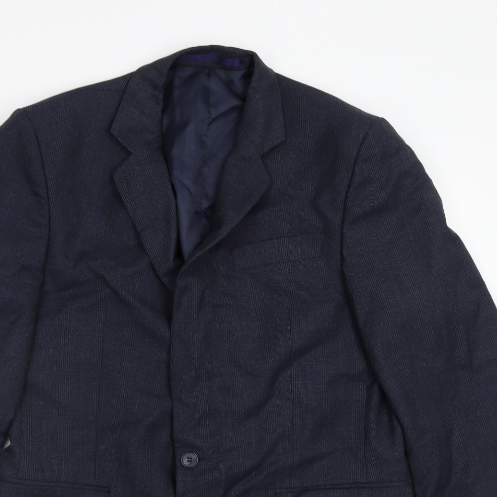 Hammond & Co. Mens Blue Check  Jacket Blazer Size 42