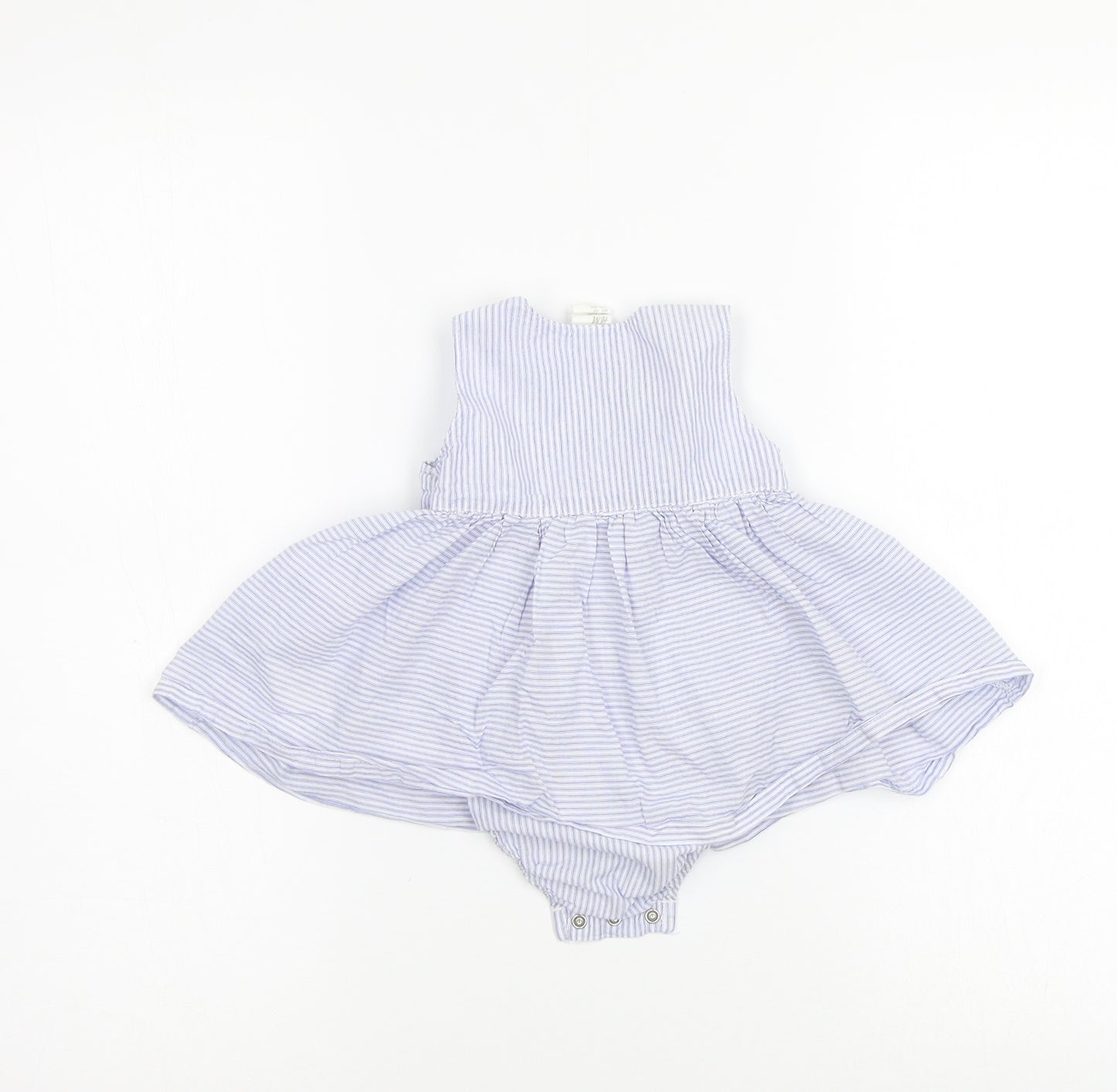 H&M Baby Blue Striped  Romper One-Piece Size 0-3 Months