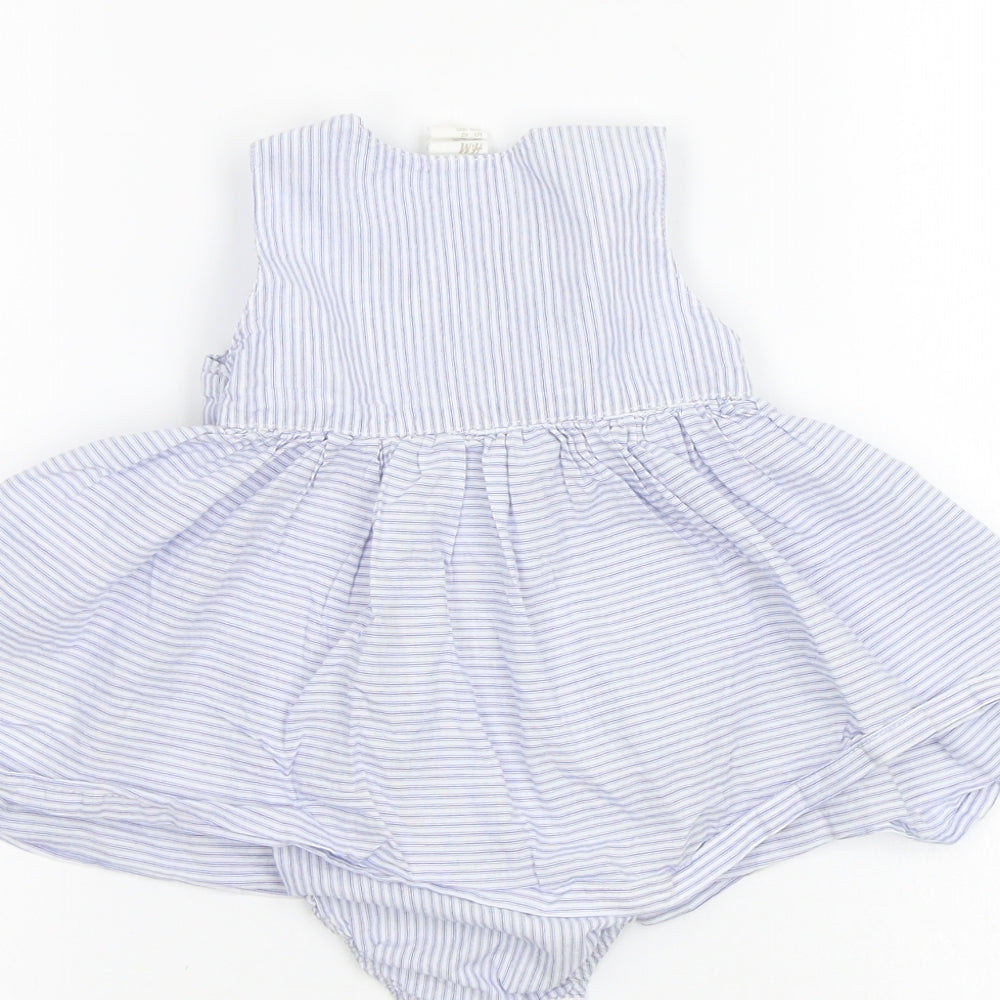 H&M Baby Blue Striped  Romper One-Piece Size 0-3 Months