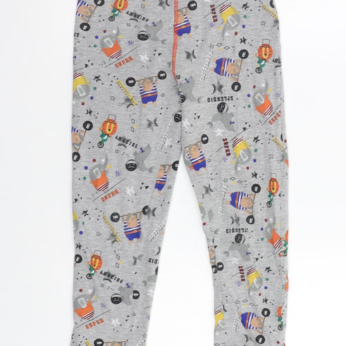 M&S Girls Grey    Pyjama Pants Size 7-8 Years  - Circus Animals