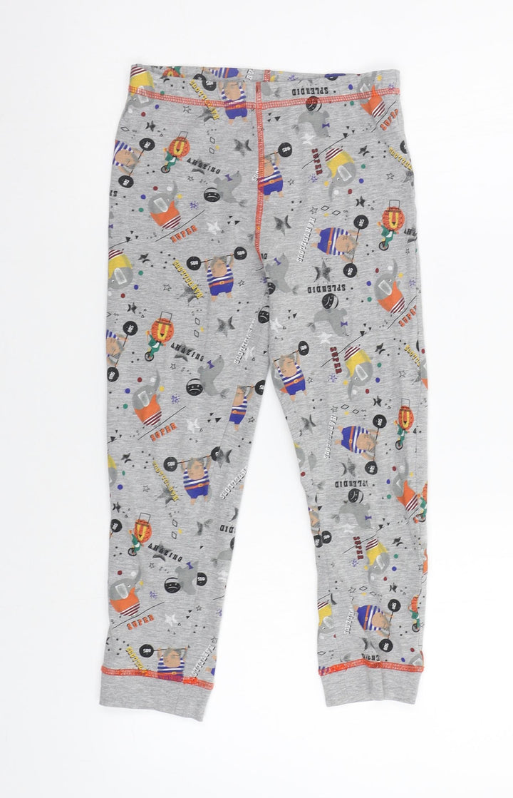 M&S Girls Grey Pyjama Pants Size 7-8 Years - Circus Animals