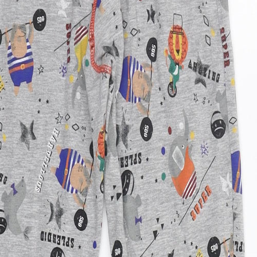 M&S Girls Grey    Pyjama Pants Size 7-8 Years  - Circus Animals