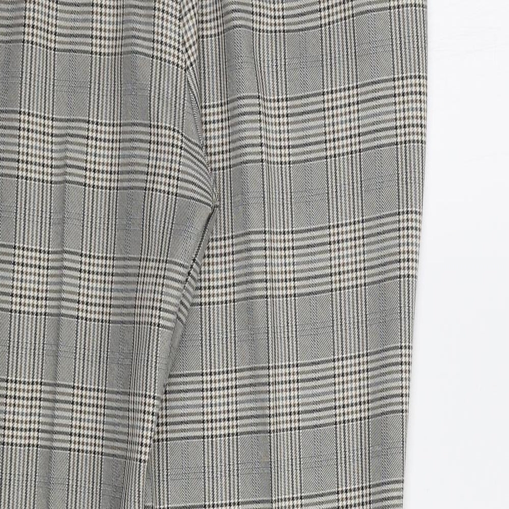 George Womens Beige Check  Trousers  Size 12 L27 in