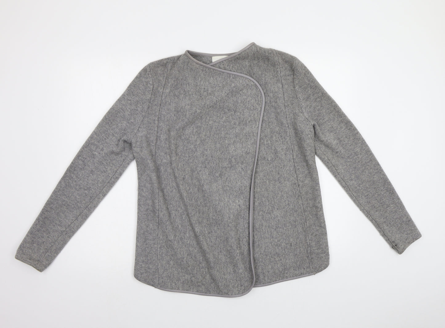 The White Company Womens Grey   Overcoat Coatigan Size 14