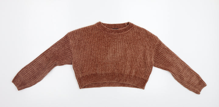 New Look Girls Brown Pullover Jumper Size 12 Years