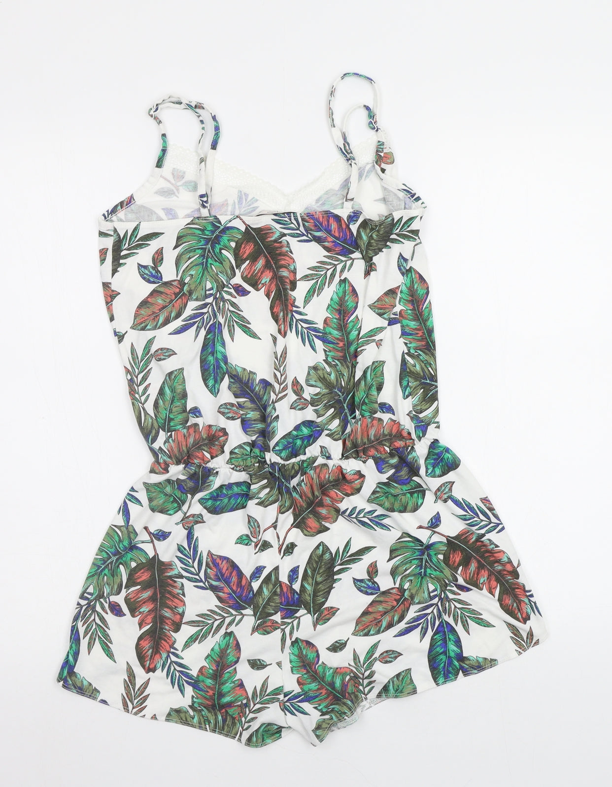 TU Womens Green Floral  Playsuit One-Piece Size 8