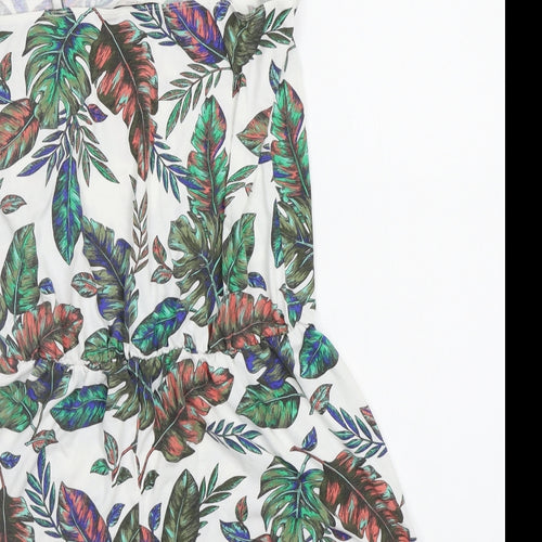 TU Womens Green Floral  Playsuit One-Piece Size 8