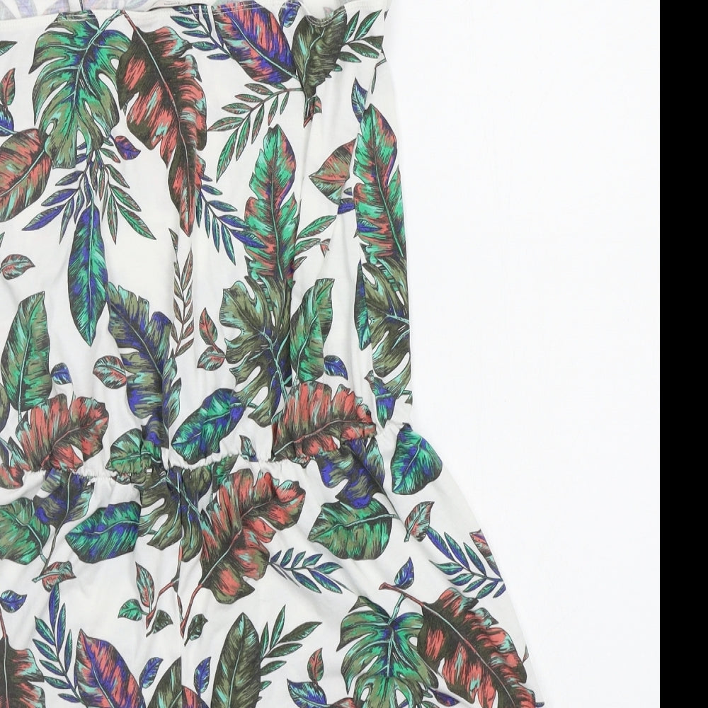 TU Womens Green Floral  Playsuit One-Piece Size 8
